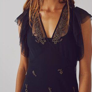 Free People Annabelle Embellished Maxi Slip